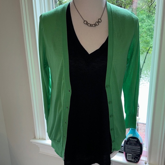 J. Crew Sweaters - J Crew Cotton Featherweight cardigan, 3/4 Sleeves, Medium, Like New